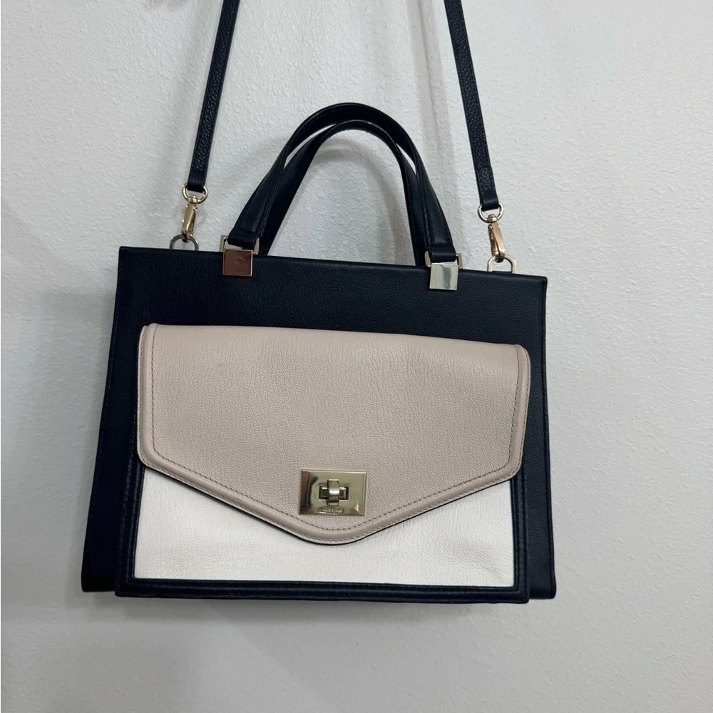 Kate Spade Color Block Satchel storybook lining